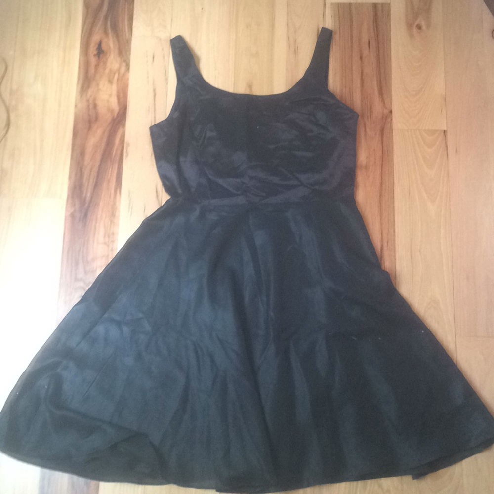 Black silk dress